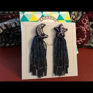 Stella & Dot Embroidered Star & Moon Chandeliers